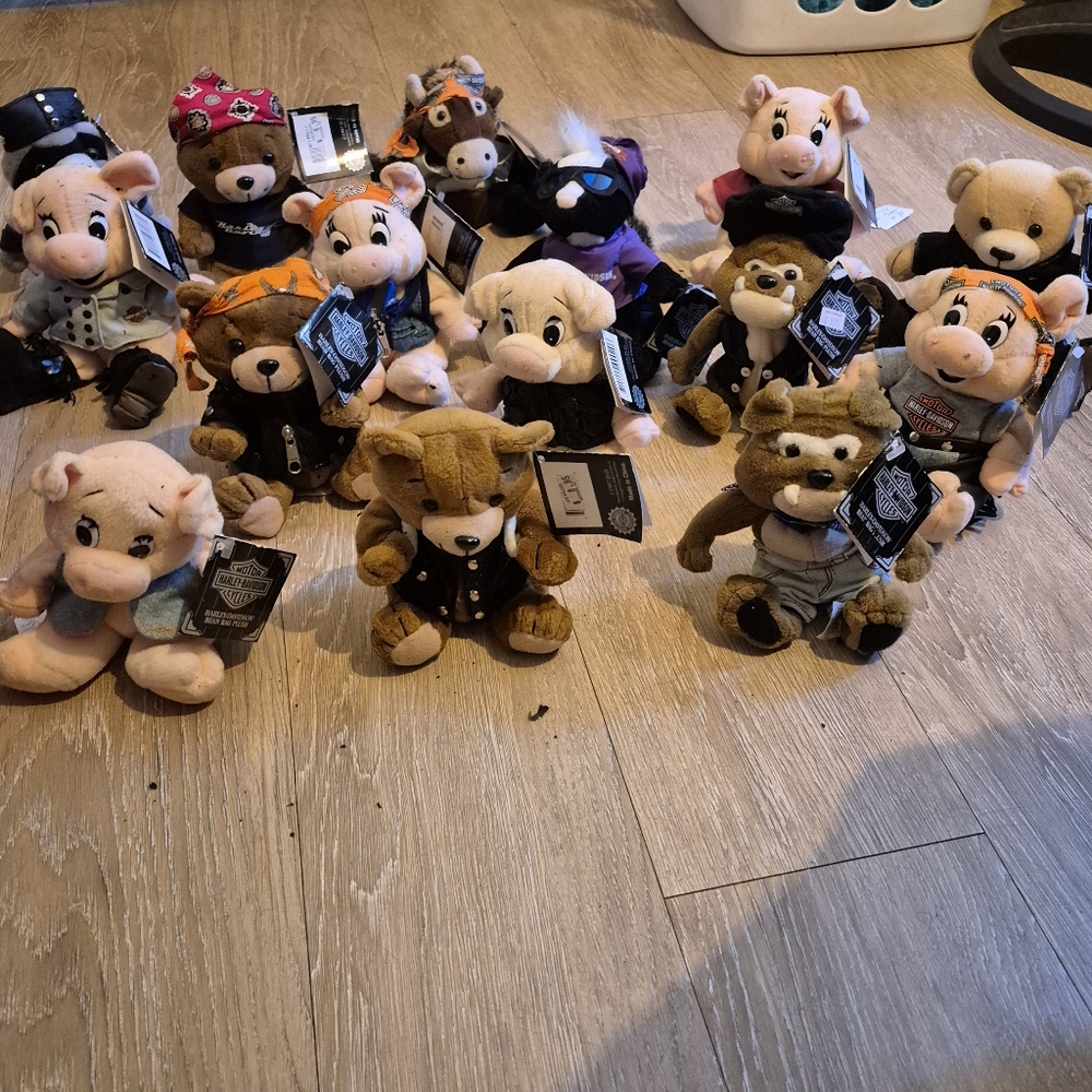 Harley-Davidson Brown and Black Stuffed Animals Collection